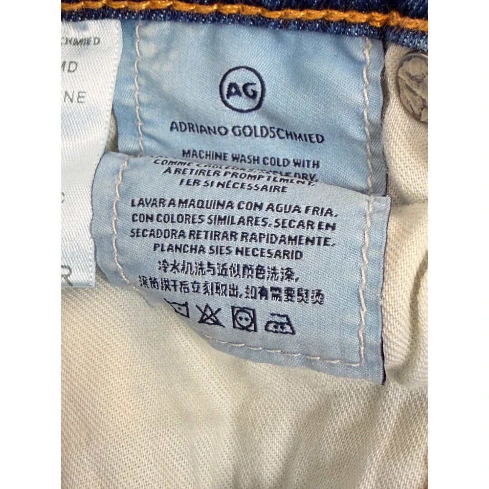 AG Adriano Goldschmied The Legging Ankle Womens 24R Blue Excellent Distressed - Picture 9 of 13